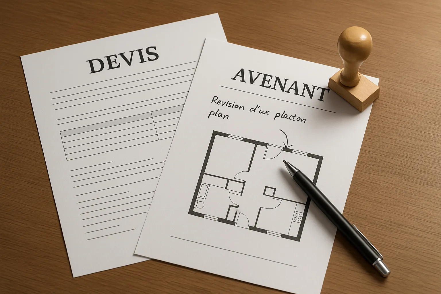 Devis, avenant et plans modifies : un TMA n existe que par ecrit