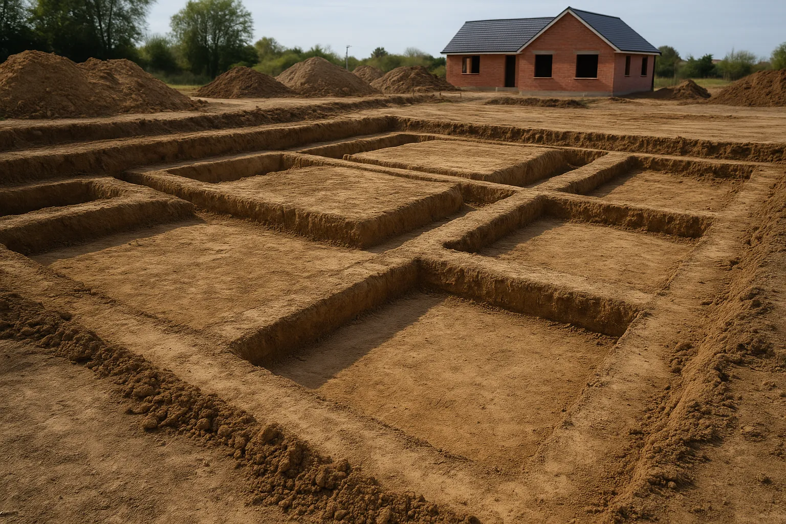 Fouilles et sol d assise des fondations d une maison individuelle dans le Nord (59)
