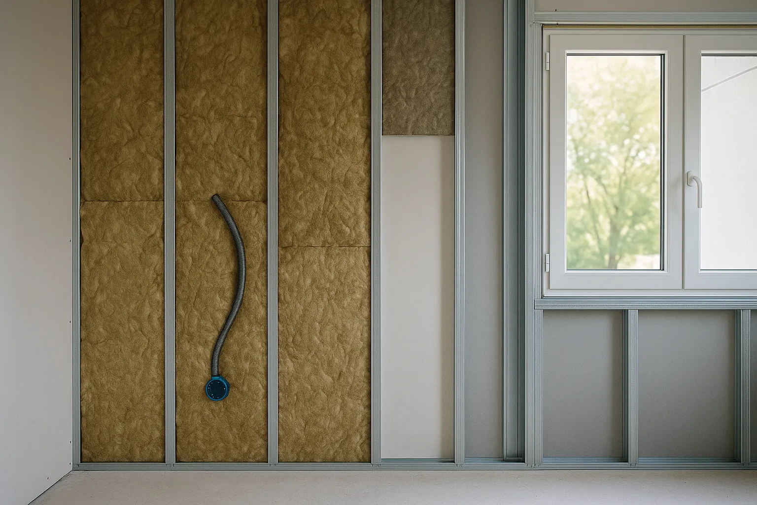 Contrôle de l’isolation, des doublages et des jonctions visibles sur un chantier de maison CCMI dans le Nord 59
