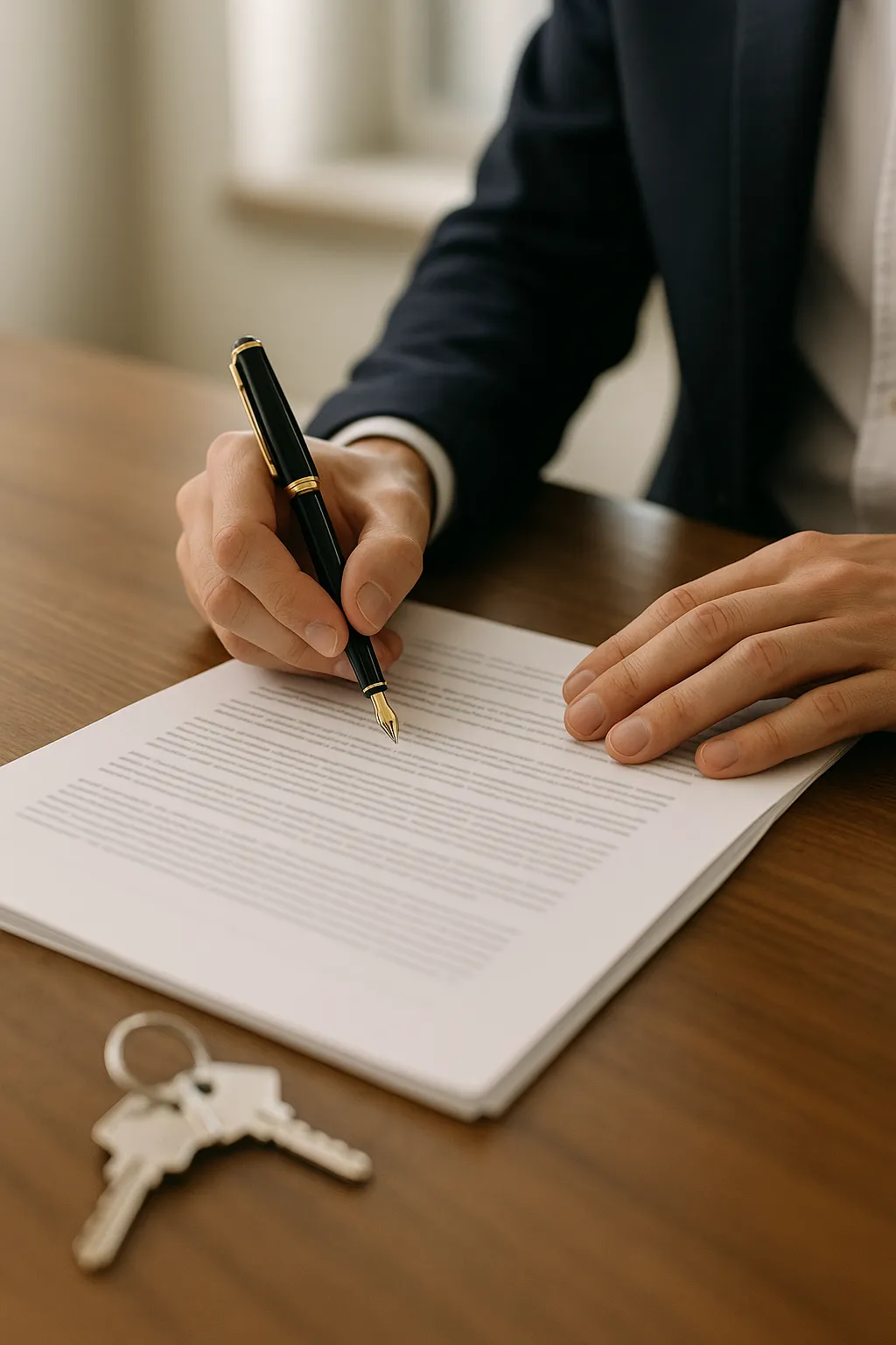 Signature d un compromis de vente chez le notaire